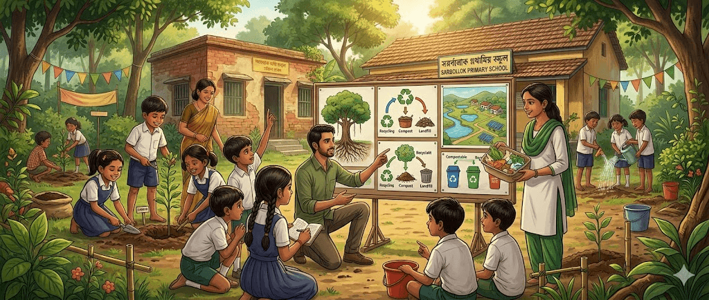 Hariyali Saathi Promotes Environmental Awareness at Shibpur Bhawani Balika Vidyalaya.